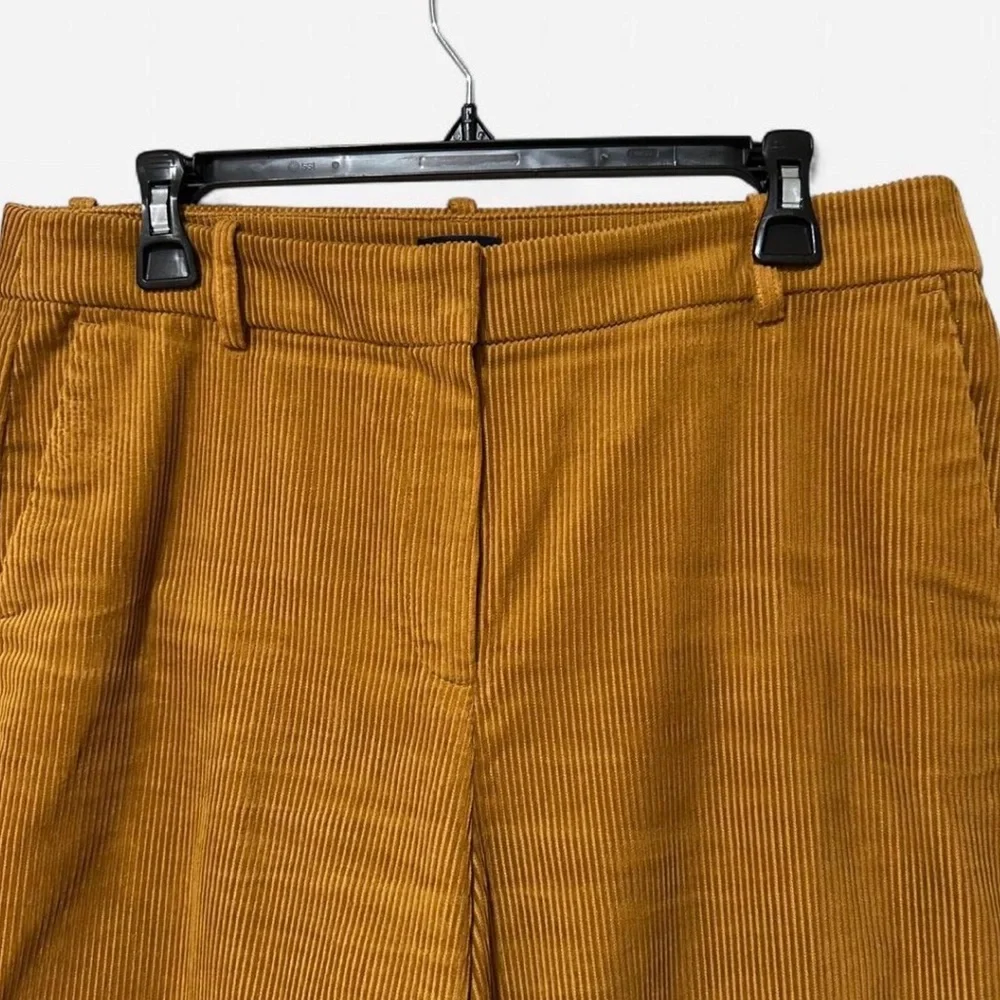 J. Crew Wide Leg Corduroy Pants Size 12 High Rise GoldeBrown Mustard Boho Retro
